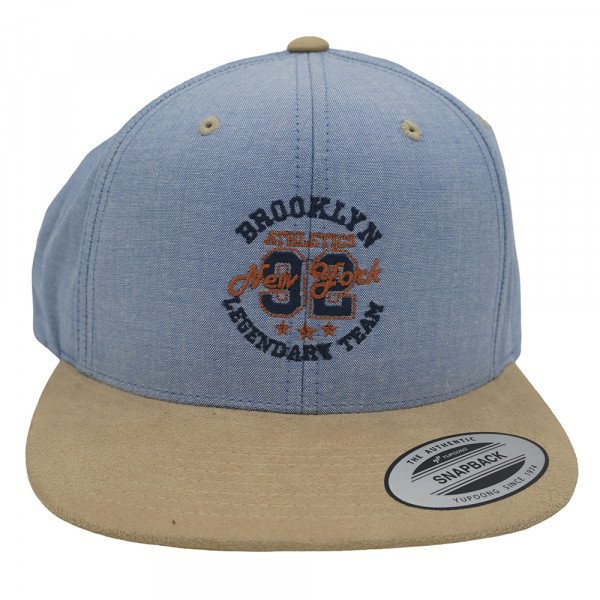 Кепка Flexfit Chambray-Suede Snapback Brooklyn