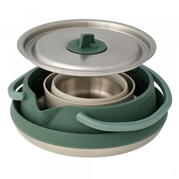 Набор посуды Sea To Summit Detour Stainless Steel Kettle Cook Set 3 предмета Набор посуды Sea To Summit Detour Stainless Steel Kettle Cook Set 3 предмета