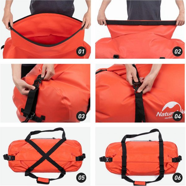 Баул Naturehike Wet and dry 120L оранжевый Баул Naturehike Wet and dry 120L оранжевый