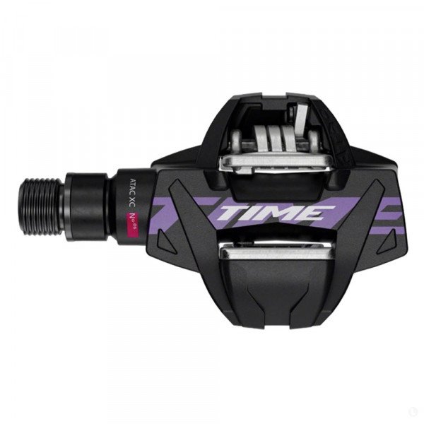 Педали на велосипед Time XC 6, including ATAC standard cleats, Black Purple B1 Педали на велосипед Time XC 6, including ATAC standard cleats, Black Purple B1
