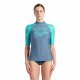 Футболка для плавания женская Arena Rash vest s/s graphic