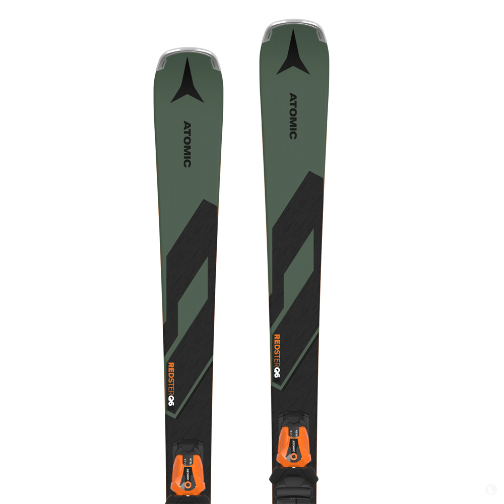 Лыжи горные Atomic E Redster Q6 Pt + E Mi 12 Gw black-orange Лыжи горные Atomic E Redster Q6 Pt + E Mi 12 Gw black-orange