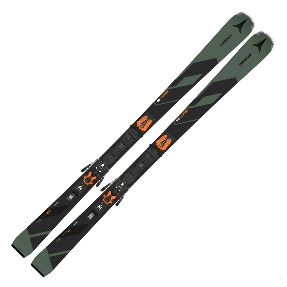 Лыжи горные Atomic E Redster Q6 Pt + E Mi 12 Gw black-orange Лыжи горные Atomic E Redster Q6 Pt + E Mi 12 Gw black-orange