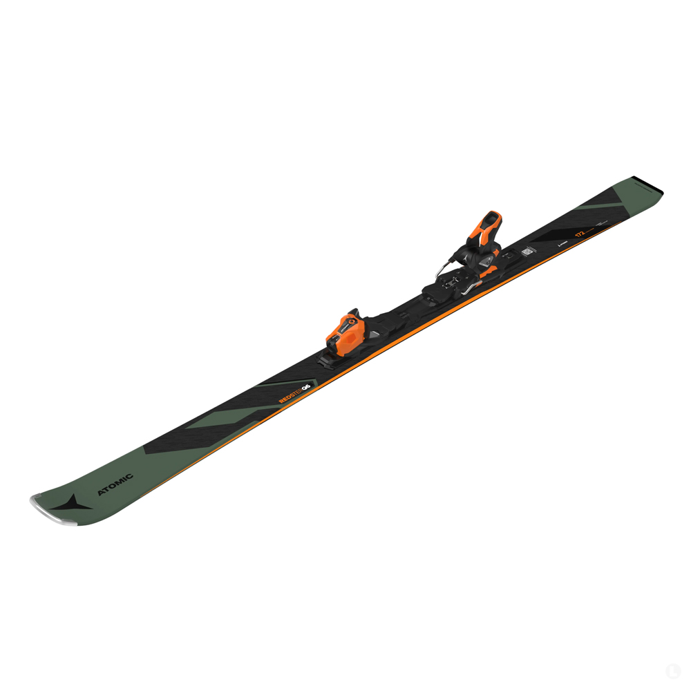 Лыжи горные Atomic E Redster Q6 Pt + E Mi 12 Gw black-orange Лыжи горные Atomic E Redster Q6 Pt + E Mi 12 Gw black-orange