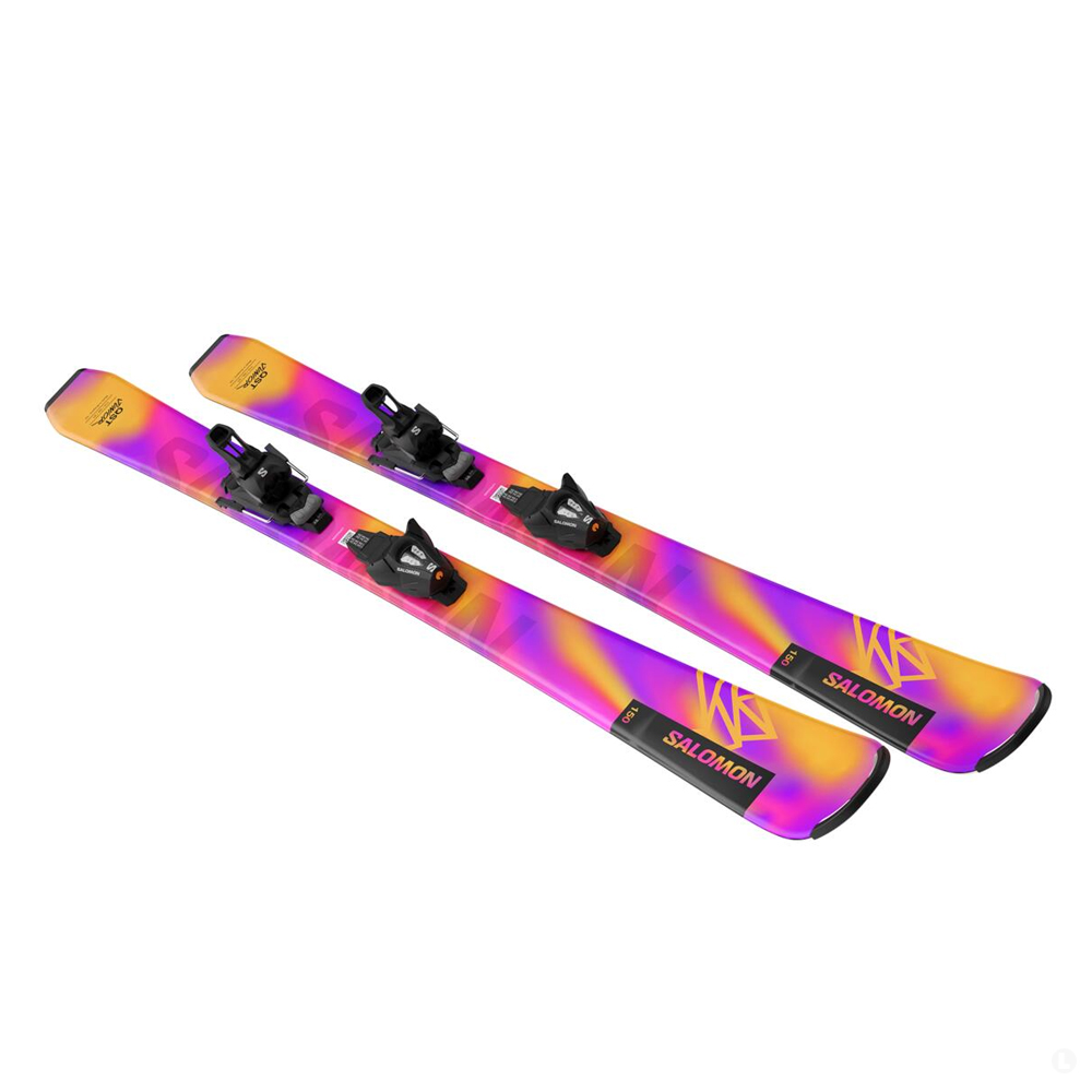 Лыжи горные Salomon L Lux Jr S Rhd + L C5 Gw black silver met J75 