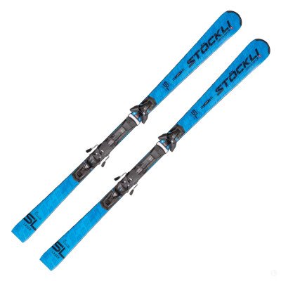Лыжи горные Stockli Laser SL + SRT 12 blue-black Лыжи горные Stockli Laser SL + SRT 12 blue-black