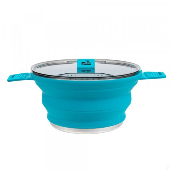 Котелок силиконовый Tramp TRC-146-aquamarine аквамарин
