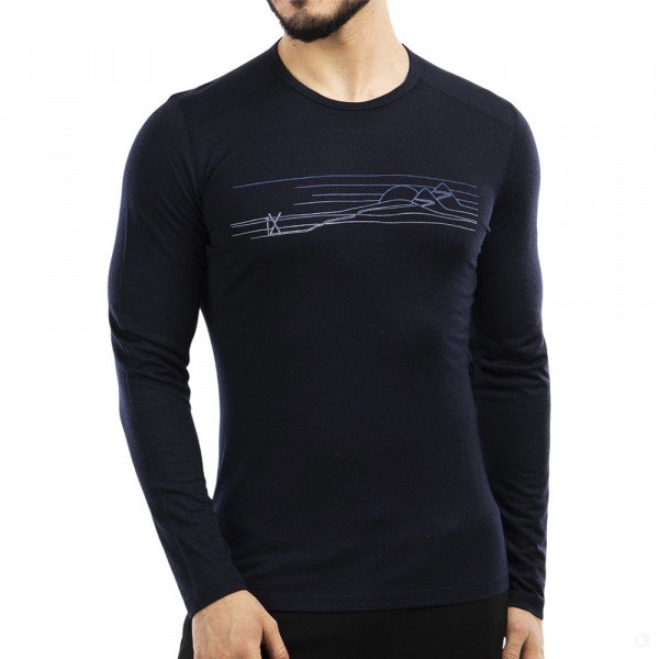 Лонгслив мужской Icebreaker Oasis 200 Ski Stripes