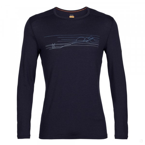 Лонгслив мужской Icebreaker Oasis 200 Ski Stripes