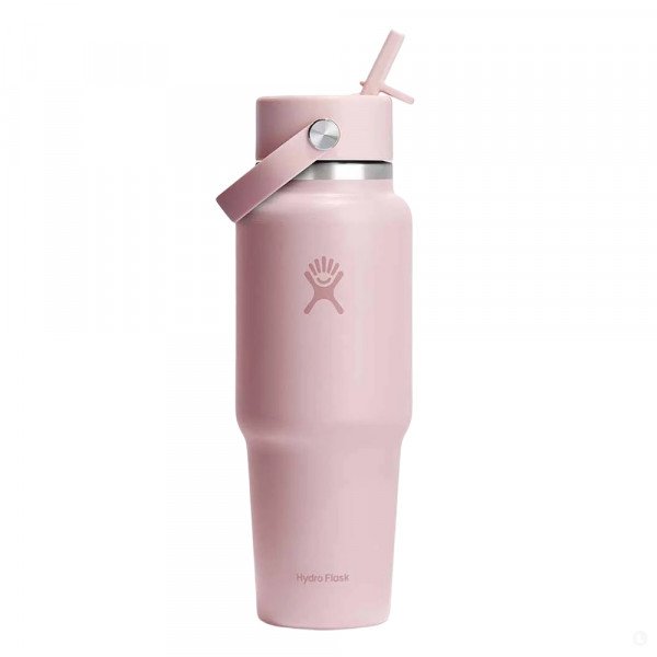 Термо-бутылка Hydro Flask Travel Bottle w/ Flex Straw Cap 0.9 L розовая