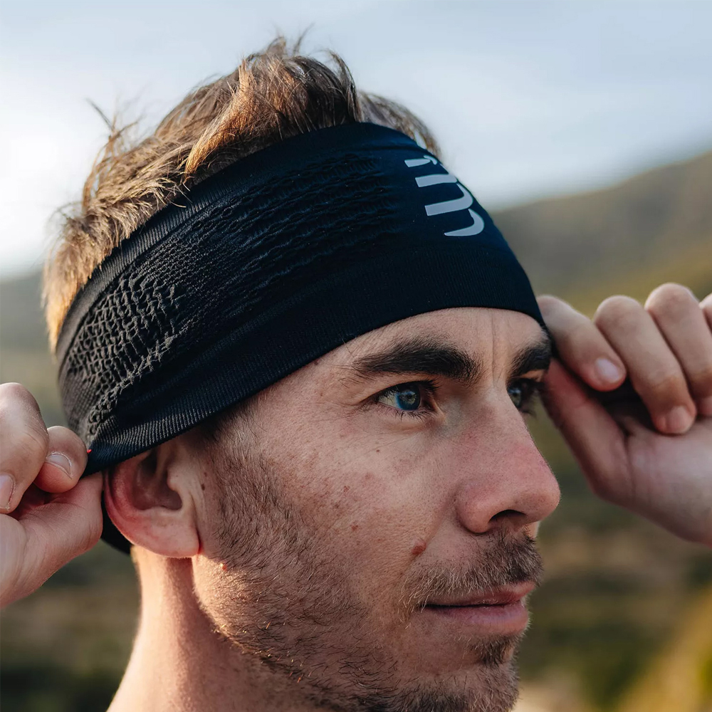 Повязка на голову широкая Compressport Headband