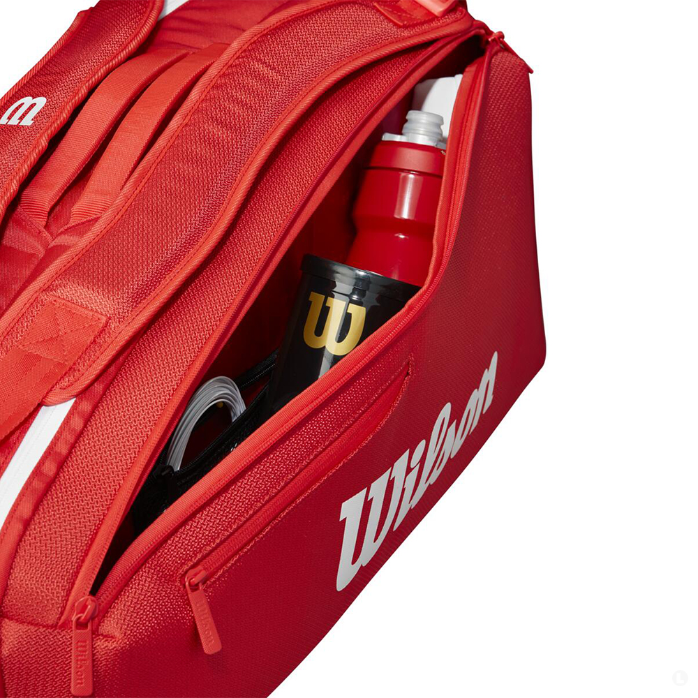 Сумка для ракеток Wilson Super Tour Wilson Red 2025 (6 pack) Сумка для ракеток Wilson Super Tour Wilson Red 2025 (6 pack)