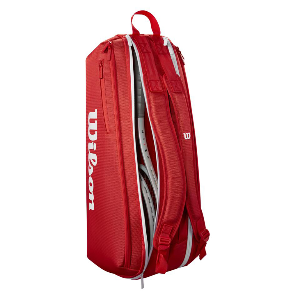 Сумка для ракеток Wilson Super Tour Wilson Red 2025 (6 pack) Сумка для ракеток Wilson Super Tour Wilson Red 2025 (6 pack)