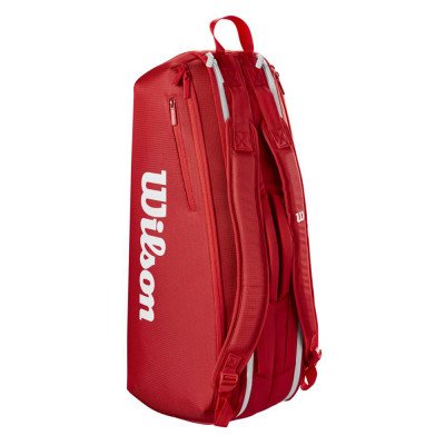 Сумка для ракеток Wilson Super Tour Wilson Red 2025 (6 pack) Сумка для ракеток Wilson Super Tour Wilson Red 2025 (6 pack)