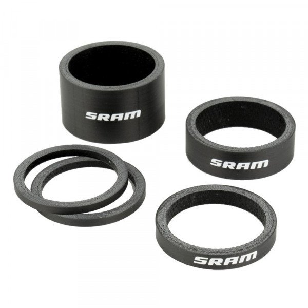 Кольца проставочные - Sram UD Carbon Whitek Logo - (2.5mm x2, 5mm x1, 10mm x1, 20mm x1) 