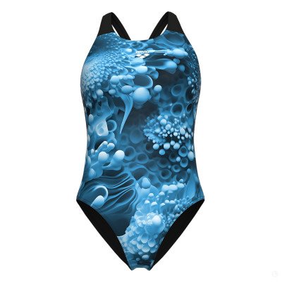 Купальник женский спортивный Arena Blue flowers  Купальник женский спортивный Arena Blue flowers