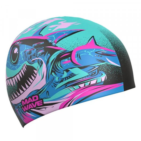 Шапочка для плавания детская Madwave Robo Shark Шапочка для плавания детская Madwave Robo Shark