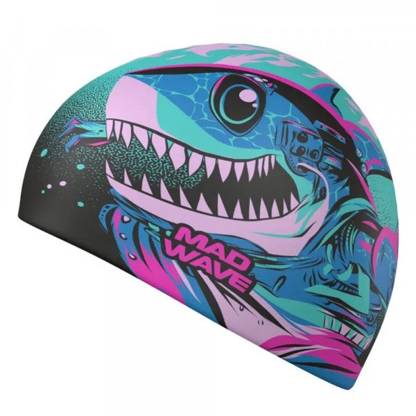 Шапочка для плавания детская Madwave Robo Shark Шапочка для плавания детская Madwave Robo Shark
