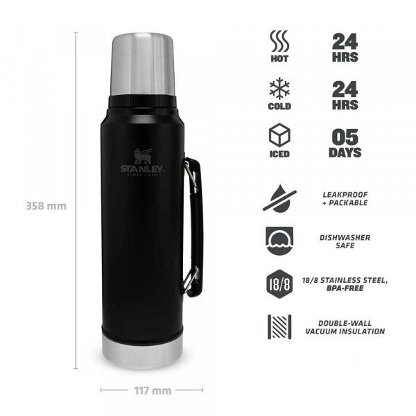Термос Stanley Classic Vac 1L черный
