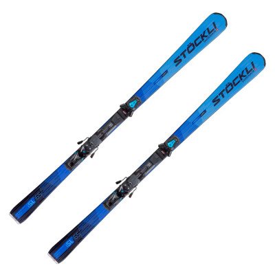 Лыжи горные Stockli Laser SL + SRT12 blue black  Лыжи горные Stockli Laser SL + SRT12 blue black