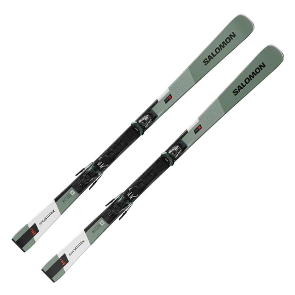 Лыжи горные Salomon E S/Max 8  + E M11 Gw Oi G black black L80 