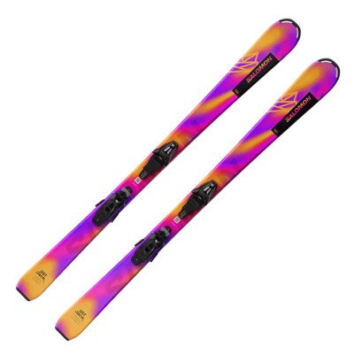 Лыжи горные Salomon L Lux Jr S + L C5 Gw black-silver met. J75 