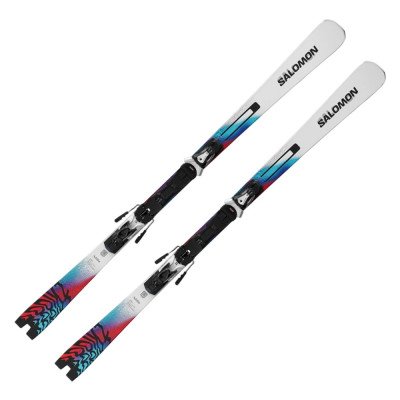 Лыжи горные Salomon E Addikt + E Mi12 Gw white-black F80 