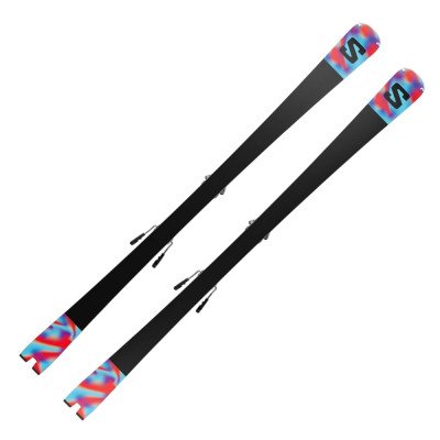 Лыжи горные Salomon E Addikt + E Mi12 Gw white-black F80 