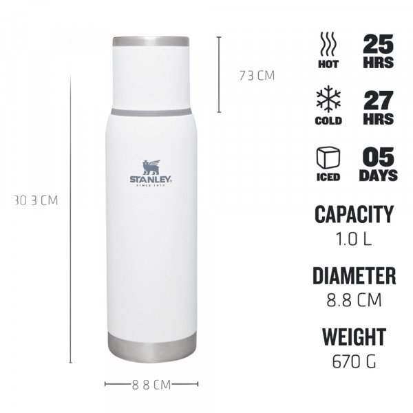 Термос Stanley Adventure Vac 1 L белый