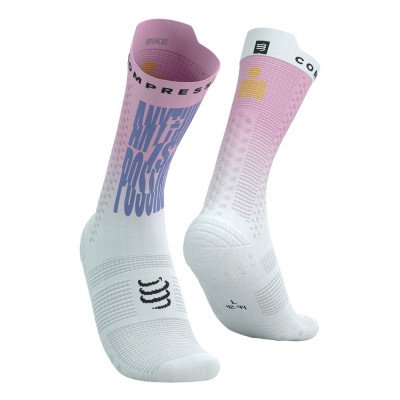 Беговые носки Compressport Pro racing socks v4.0 bike 360° print - ironman 2025 