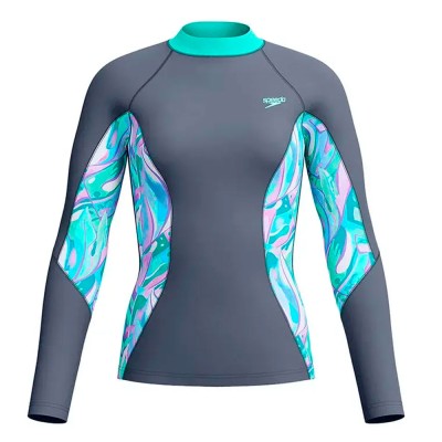 Футболка для плавания женская Speedo Prt ls rash top 