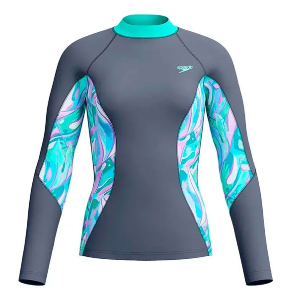 Футболка для плавания женская Speedo Prt ls rash top 