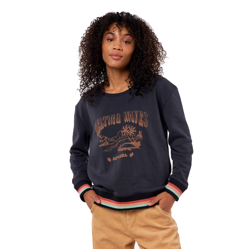 Футболка с длинным рукавом женская Rip Curl Crew LS Футболка с длинным рукавом женская Rip Curl Crew LS